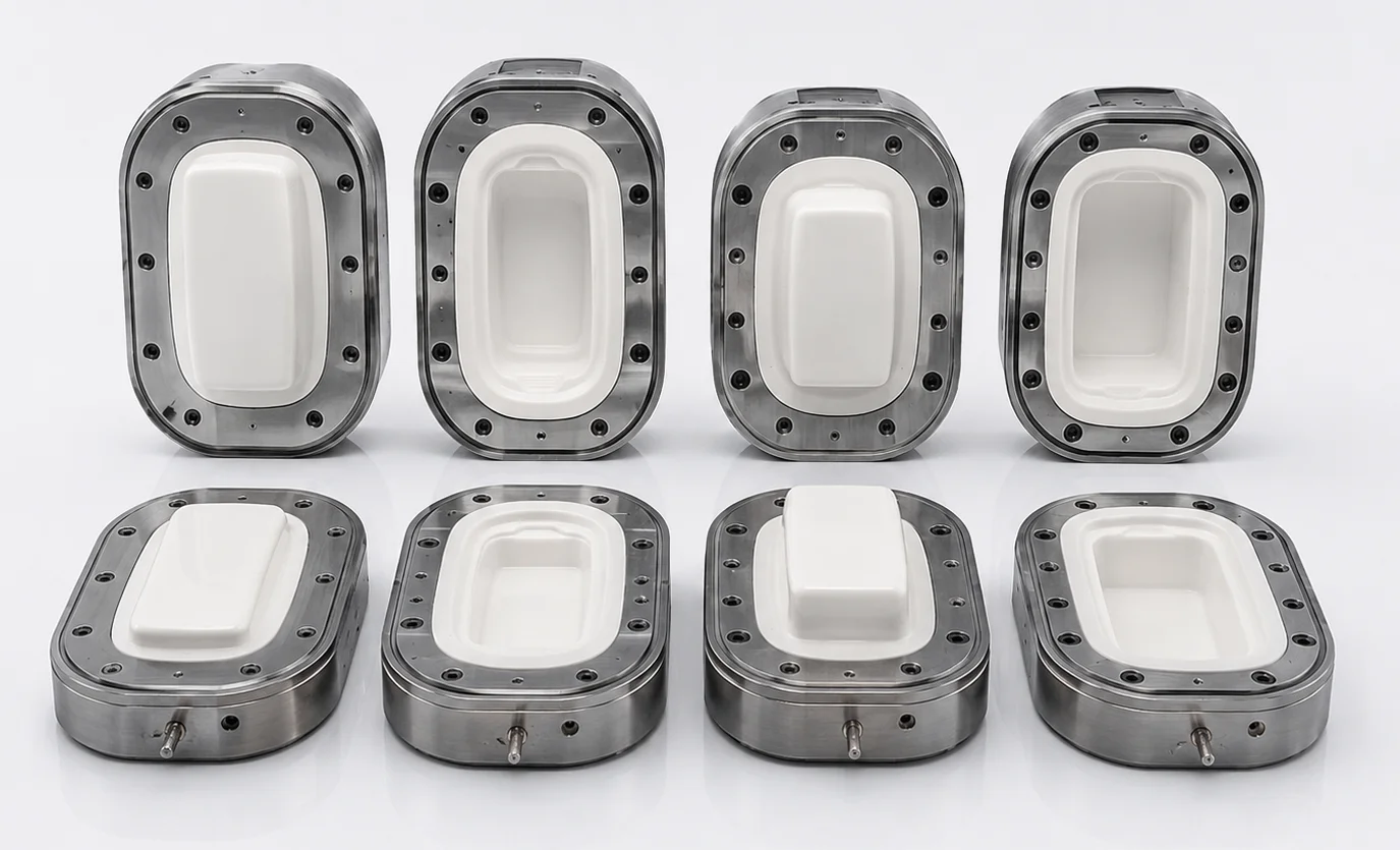 Type D isostatic press molds for oval and angular forms